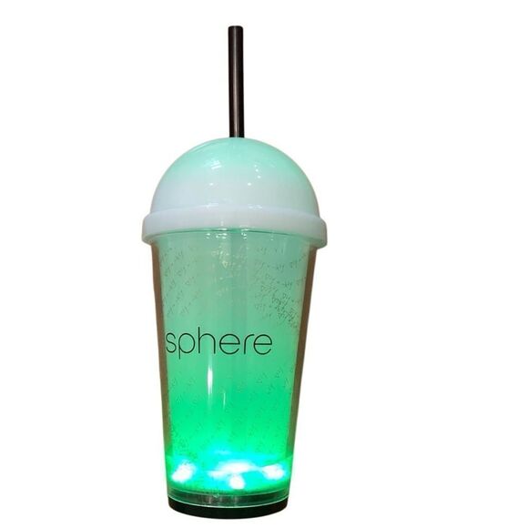 New Sphere Las Vegas Souvenir Cup 20z Tumbler W/ Lid Multicolored Lights Concert - Picture 4 of 9